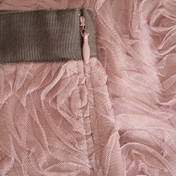 J. Crew Mauve Rosette Netting Mini Bubble Skirt Gray Grosgrain Waistband Size 6 - Picture 7 of 7